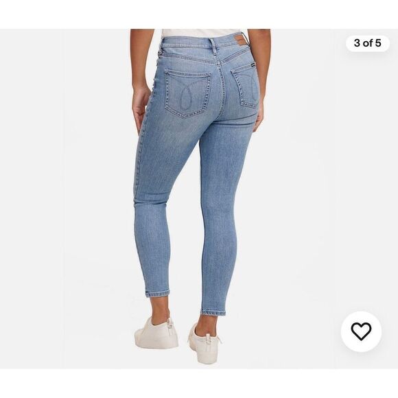 Calvin Klein High Rise Skinny Jeans in Ice Blue sz 10 NWT - Picture 3 of 12